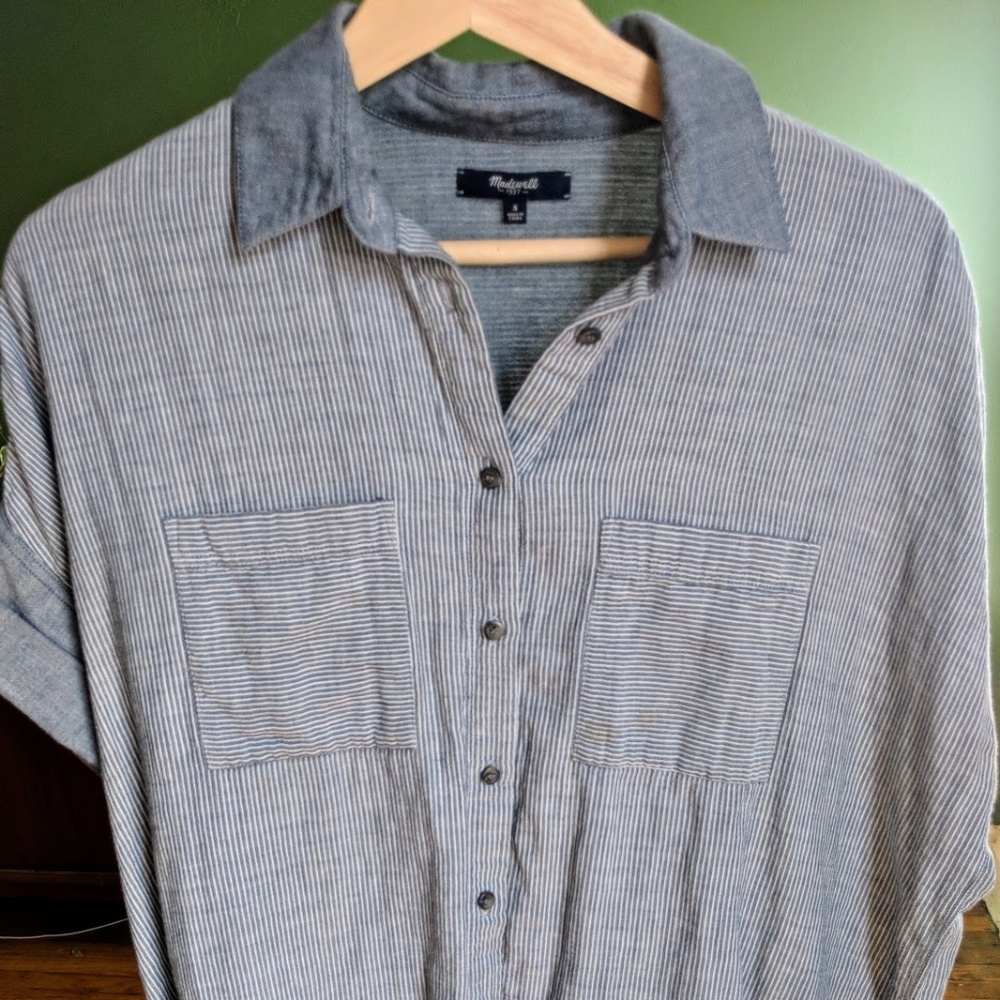 Madewell Pinstripe Courier Shirt